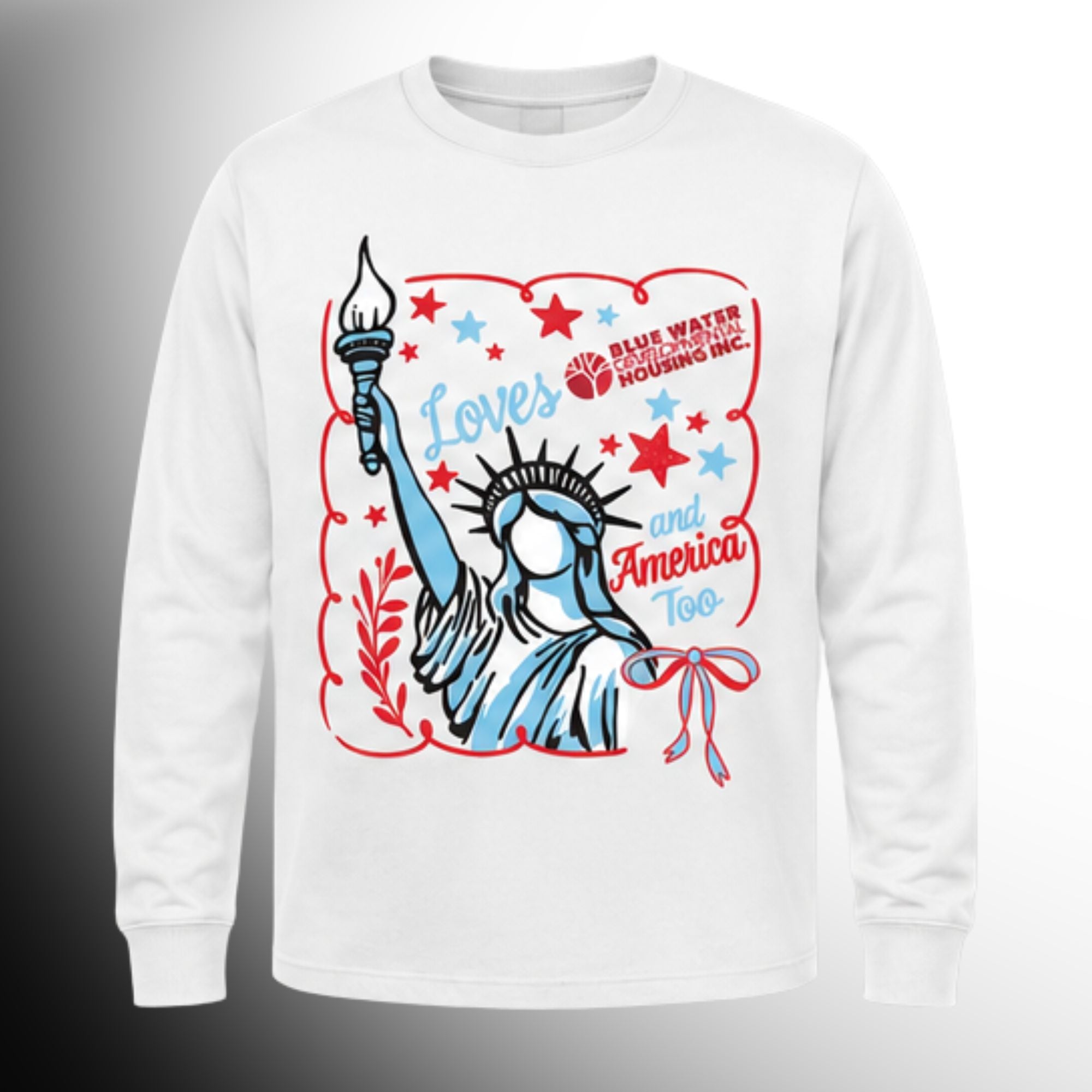#45 Loves BWDH and America crew neck sweat shirt