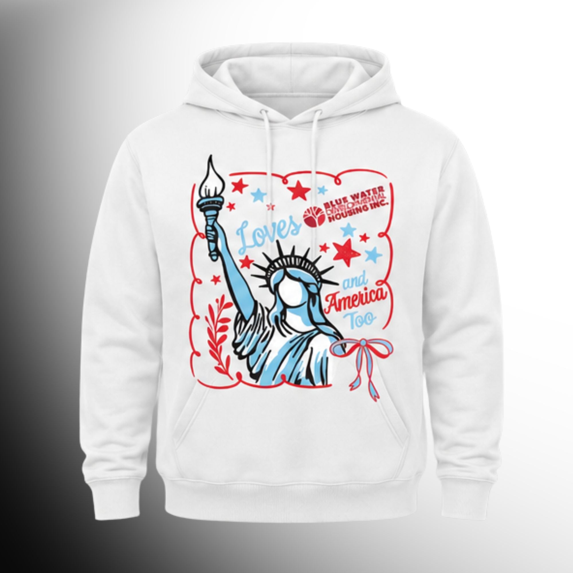 #45 Loves BWDH and America pull over hoodie