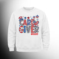 #46 Red White Blue Caregiver Crew Neck Sweat Shirt