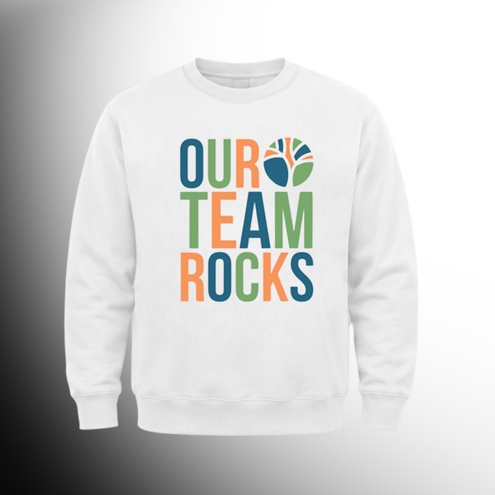 #51 Our Team Rocks Crew Neck Sweat Shirt