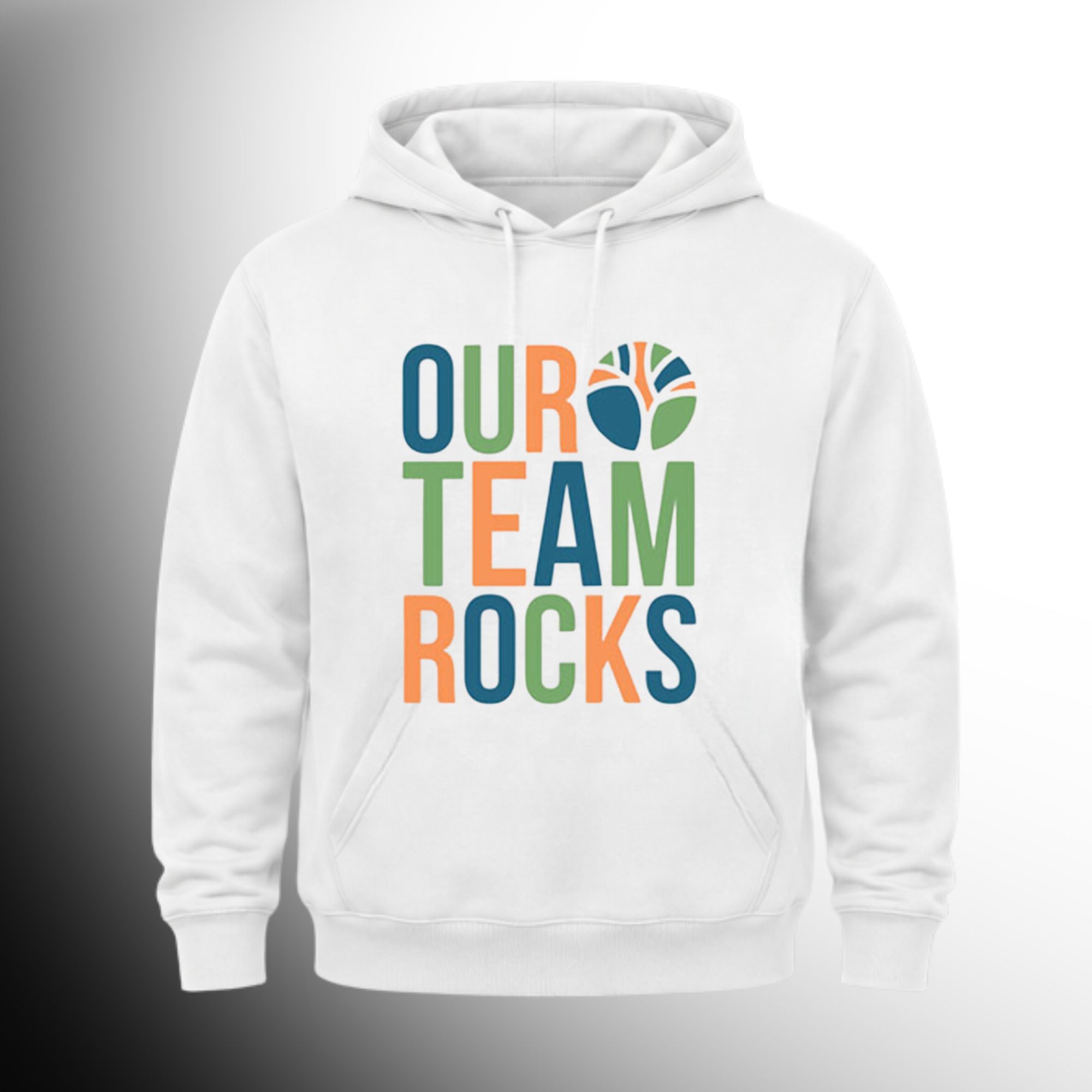 #51 Our Team Rocks Pull Over Hoodie