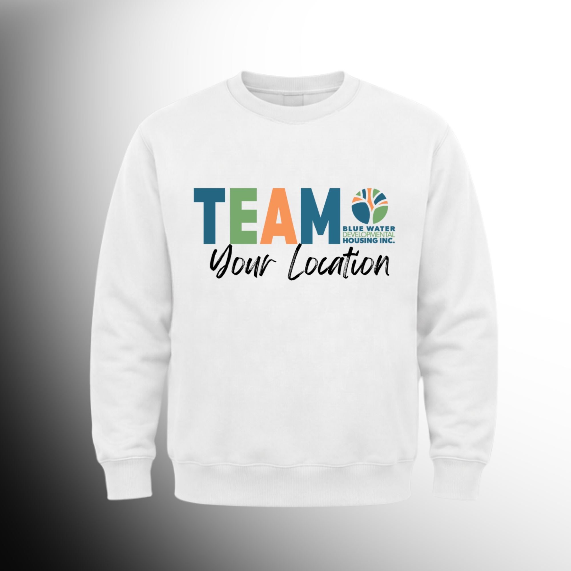 #73 Team Your Location Crew Neck Sweat Shirt