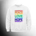 #75 Word Rainbow Crew Neck Sweat Shirt