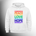#75 Word Rainbow Pull Over Hoodie