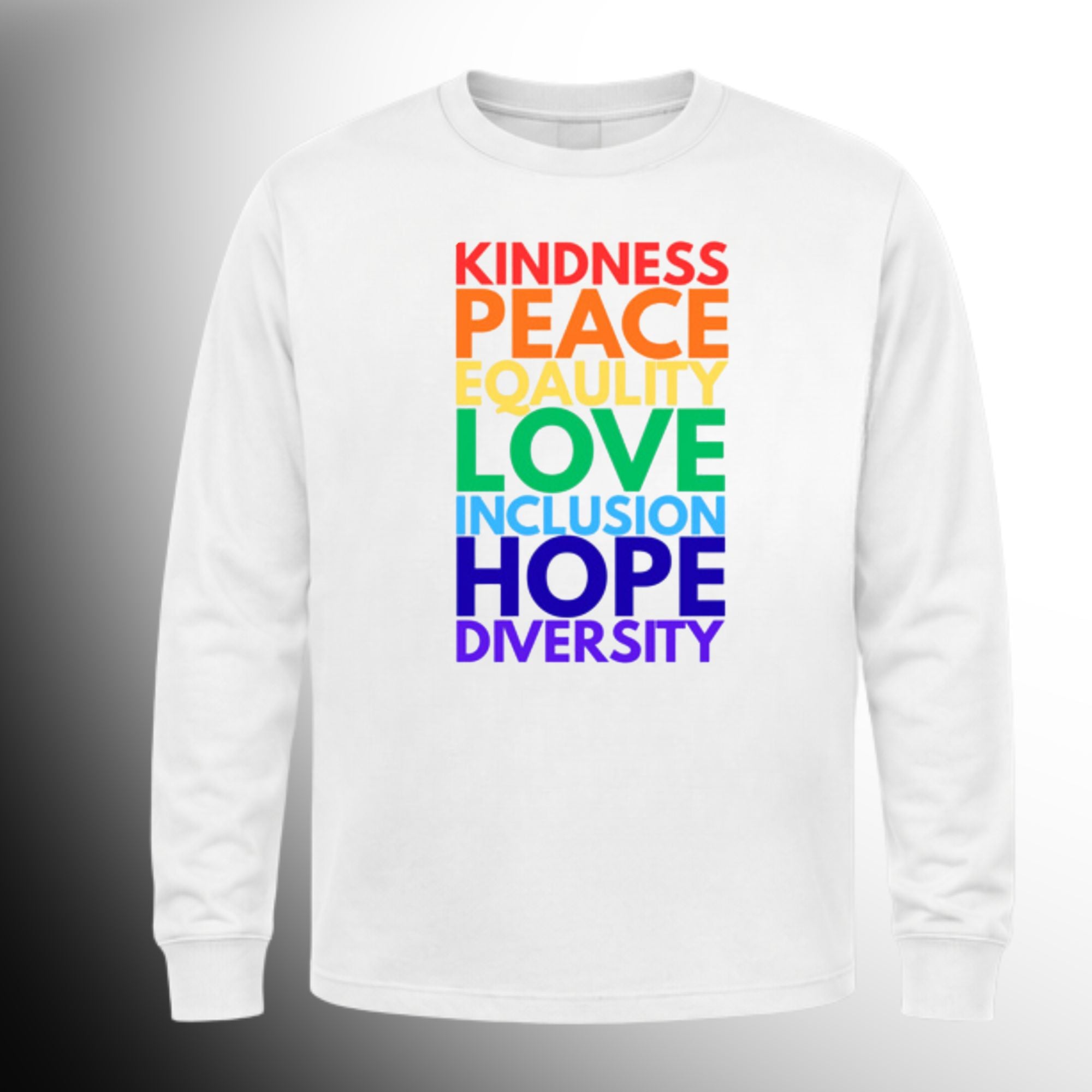 #75 Word Rainbow long sleeve t-shirt
