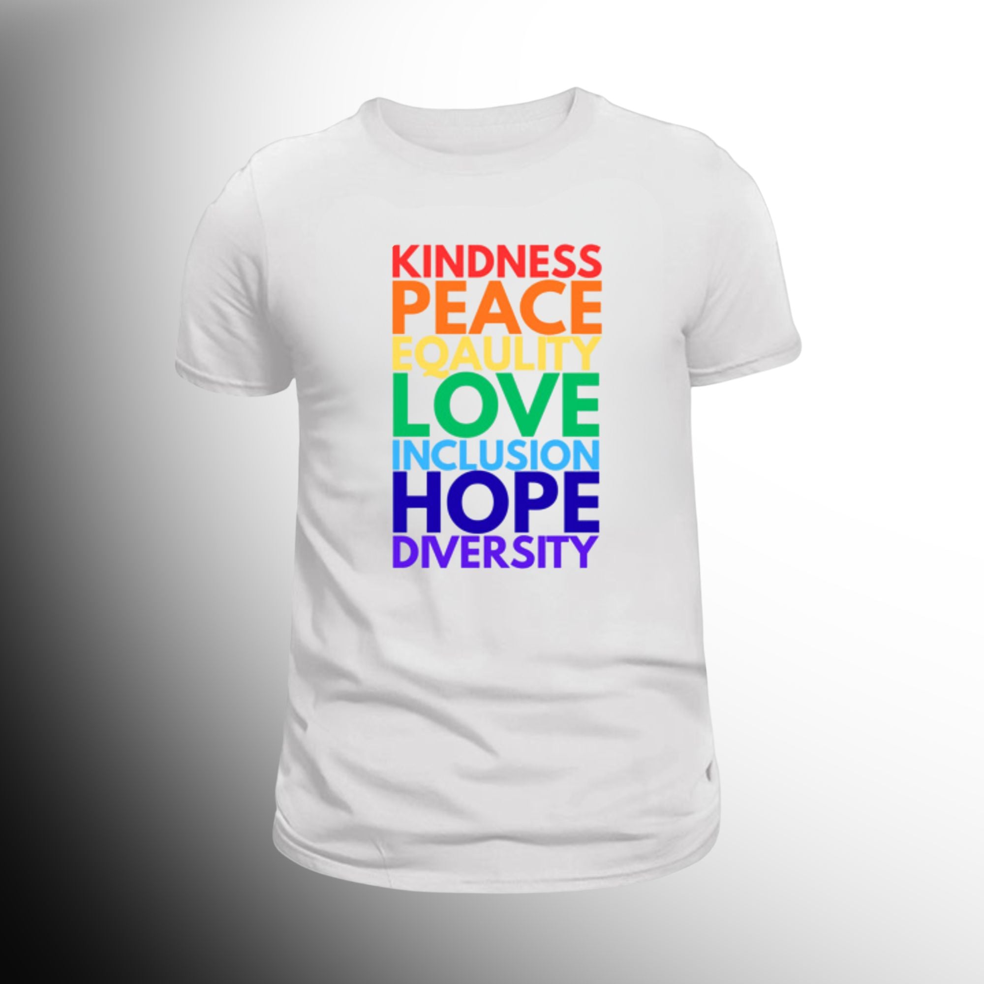 #75 Word Rainbow t-shirt